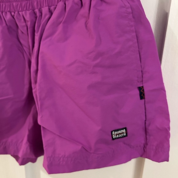 Rowing Blazers Purple nylon 90s gym shorts elastic waist - Picture 2 of 5
